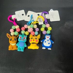 4 Pokemon bag charms